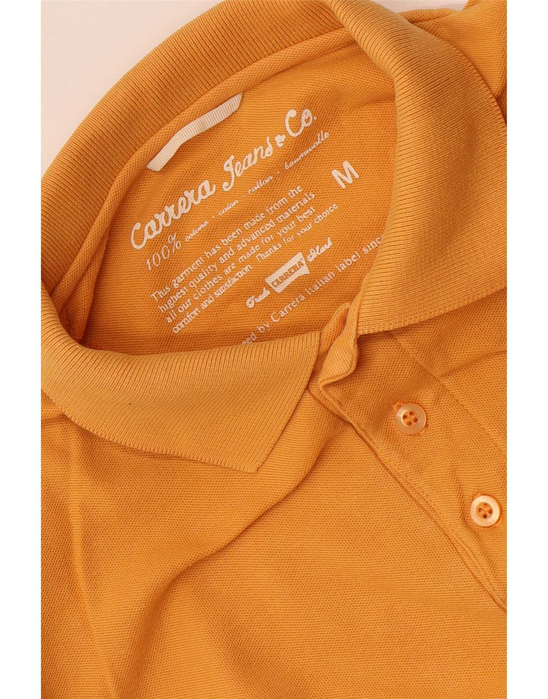 Carrera Polo Homme Jaune Moyen Coton