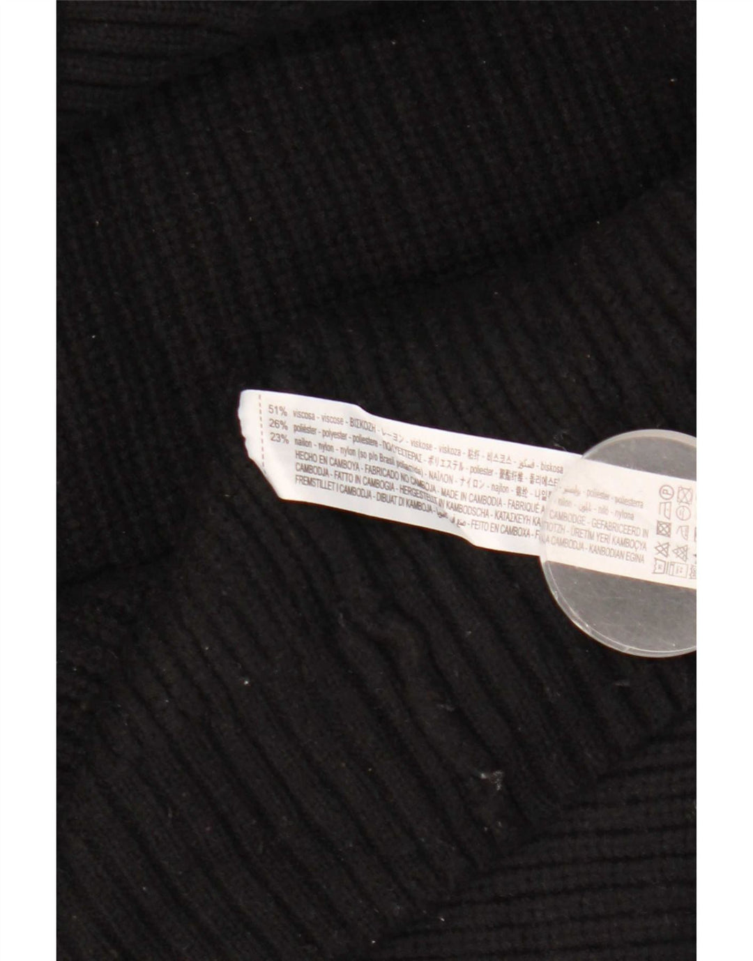 Zara Pull à col roulé et épaules dénudées pour femme UK 14 Noir moyen