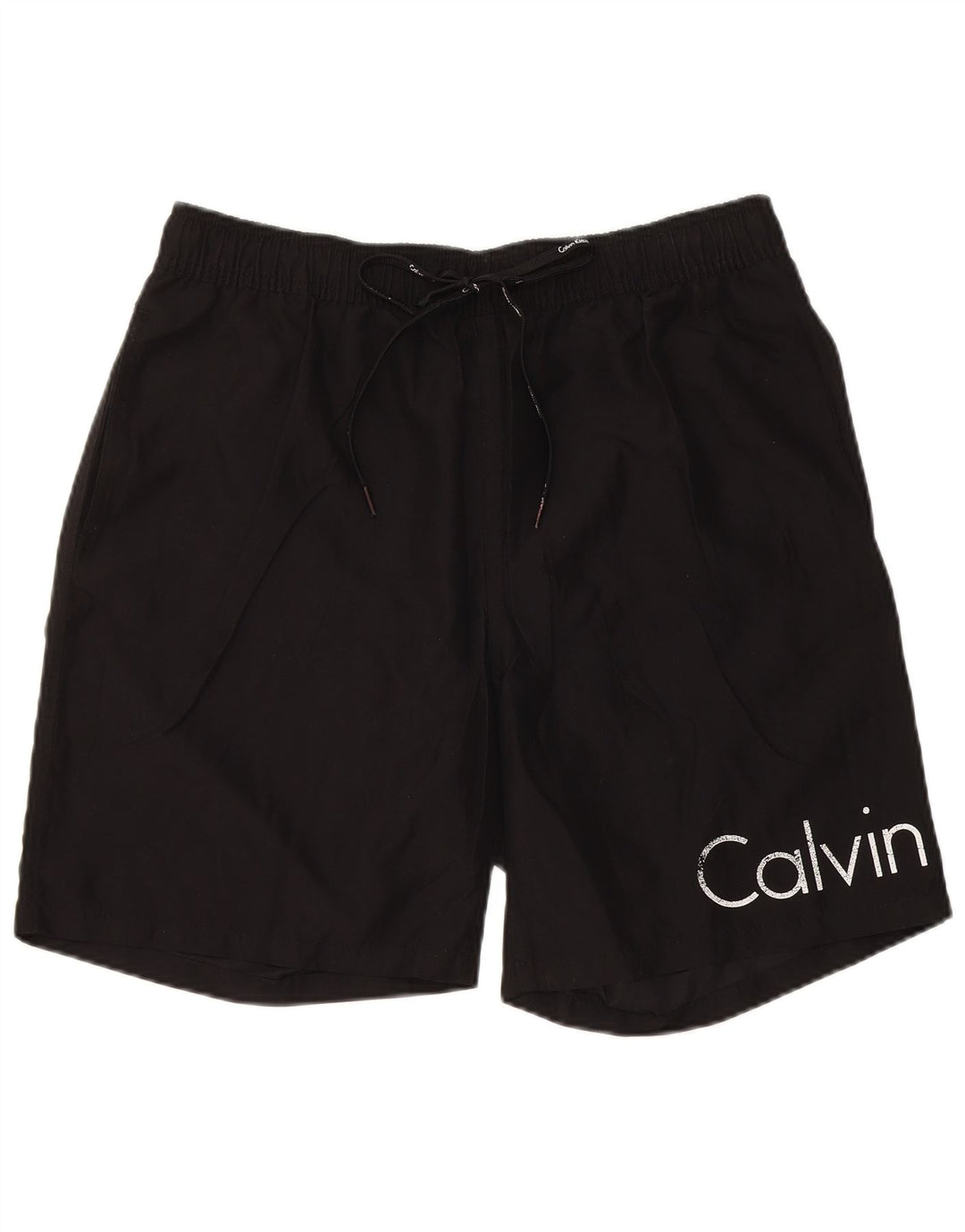 CALVIN KLEIN Short de Bain Graphique Homme Grand Noir Polyester