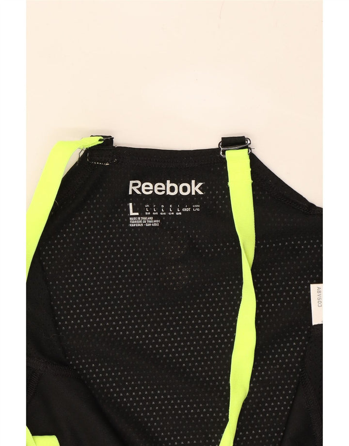 REEBOK Womens Cami Top UK 16/18 Large Black Vintage Reebok and Second-Hand Reebok from Messina Hembry 
