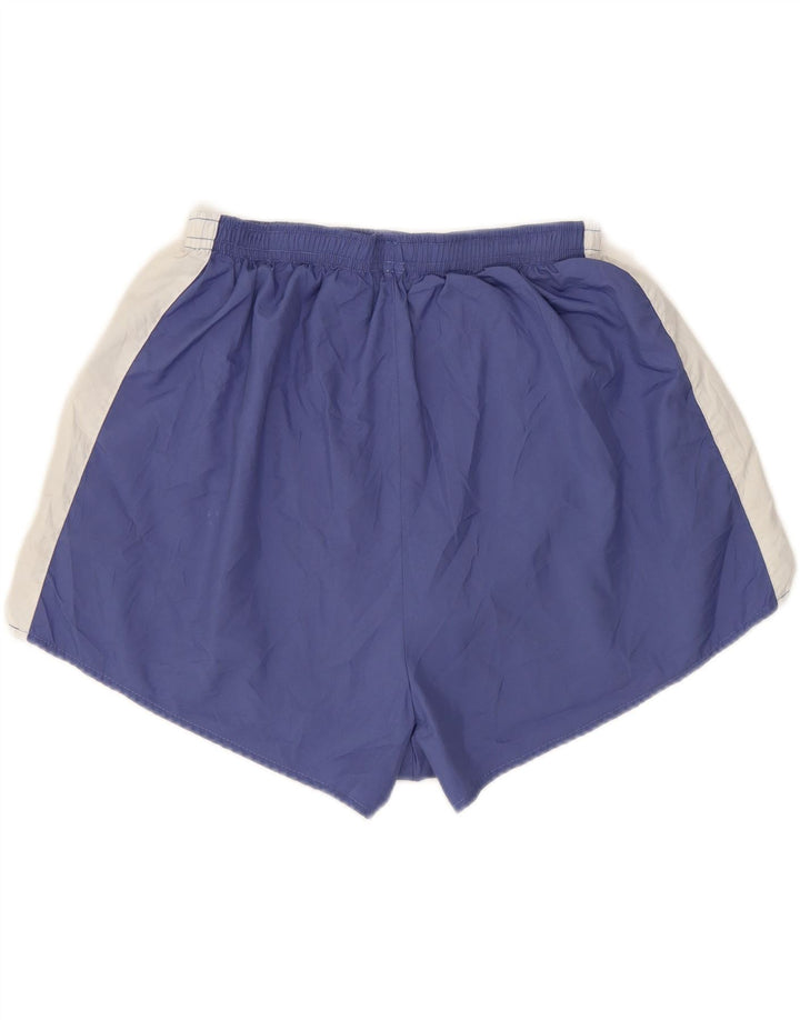 NIKE Short de sport Dri Fit pour femme US 8/10 Bleu moyen en polyester color block