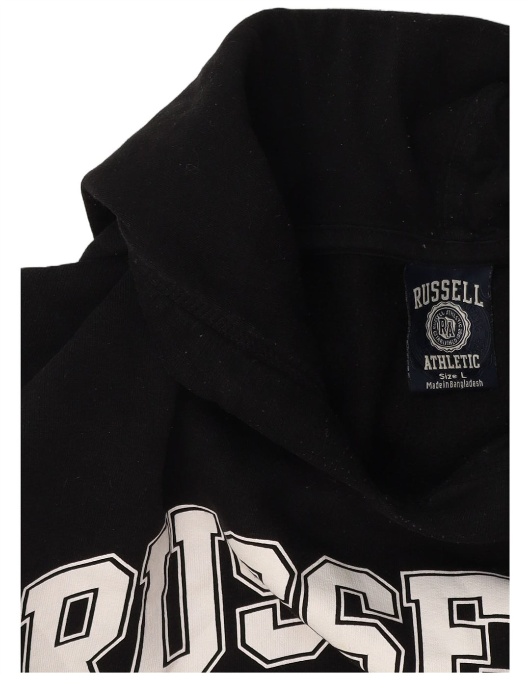 RUSSELL ATHLETIC Pull à capuche graphique pour homme Grand coton noir