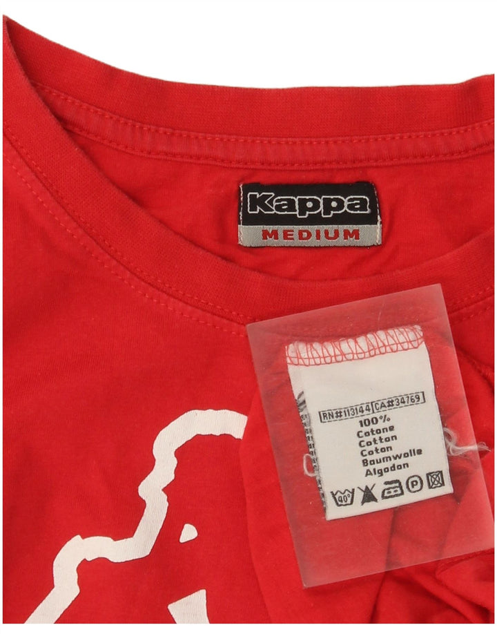 Kappa T-Shirt Graphique Homme Rouge Moyen Coton