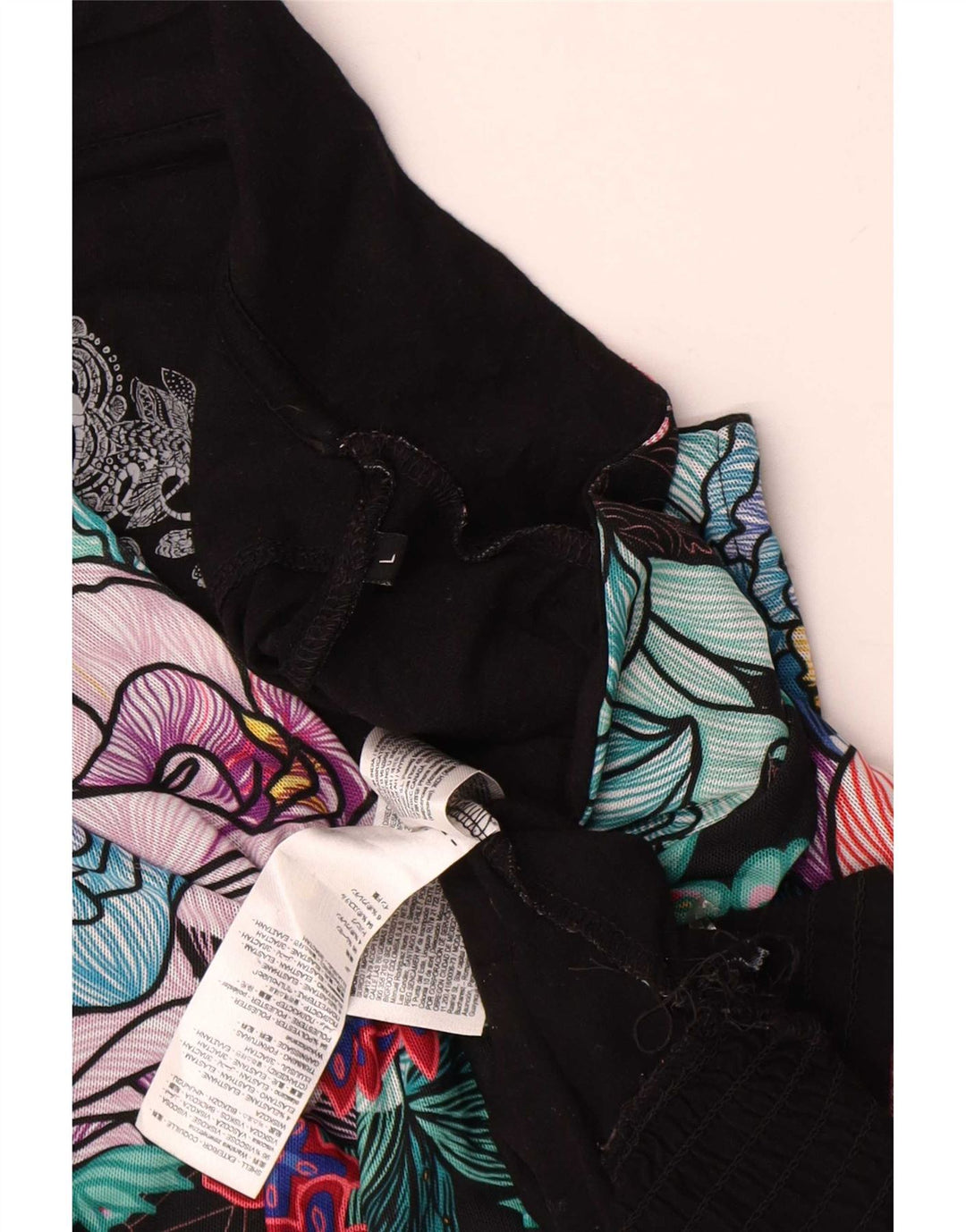 Desigual Chemisier Top UK 46 Large Viscose Florale Multicolore Femme