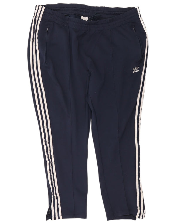 Adidas Pantalon de survêtement pour femme UK 28/30 3XL Bleu marine Coton