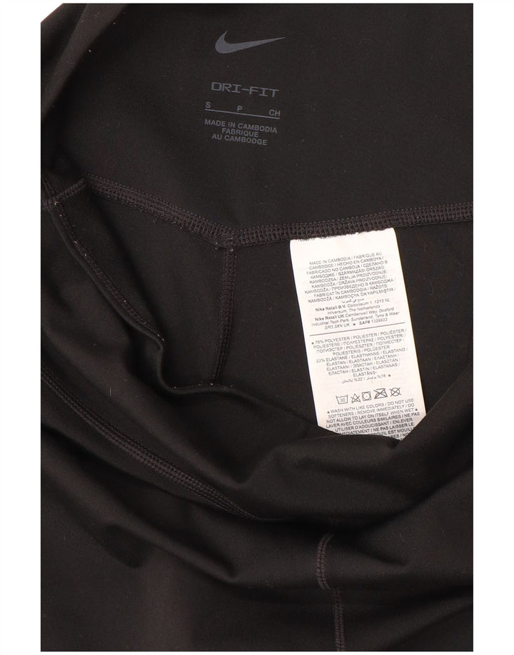 NIKE Legging Capri Dri Fit pour femme UK 10 Petit Noir Polyester