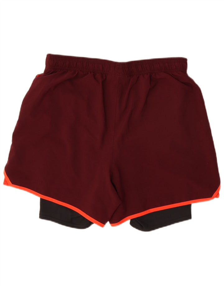 UNDER ARMOUR Short de Sport Heat Gear Homme Bordeaux Moyen Polyester