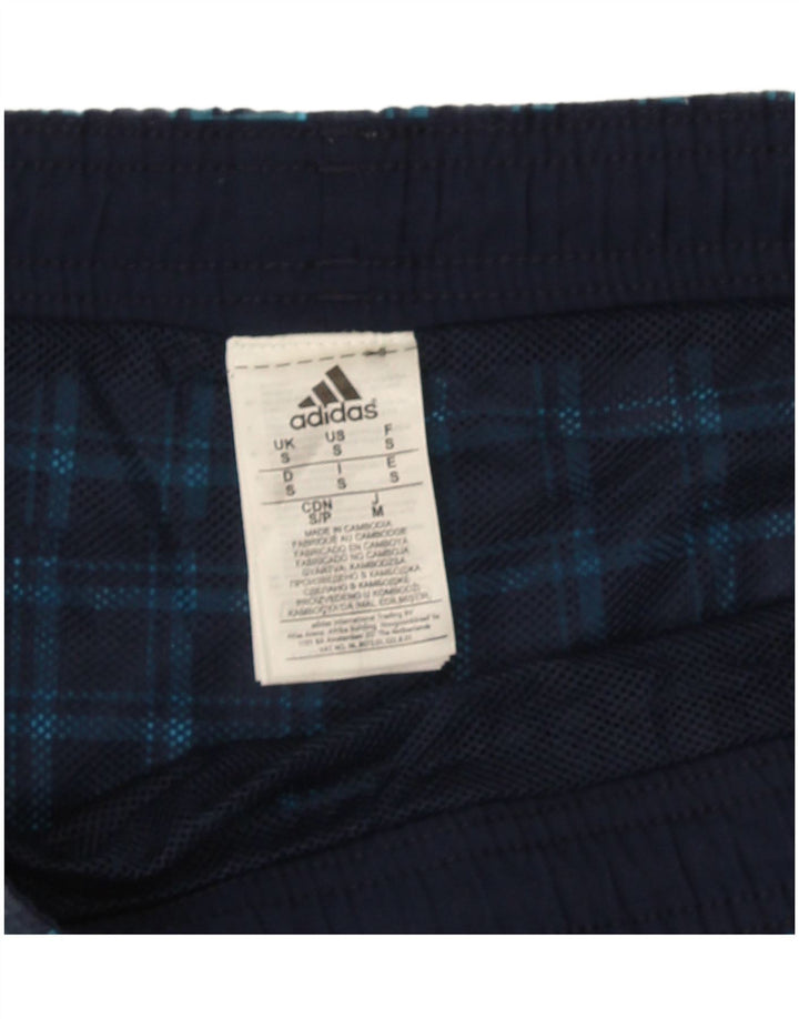 Adidas Short de bain homme petit bleu marine à carreaux en polyester
