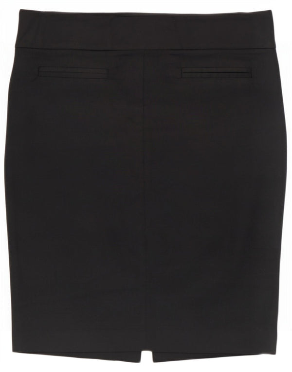 Zara Femme Jupe Crayon Taille Haute Large W30 Coton Noir