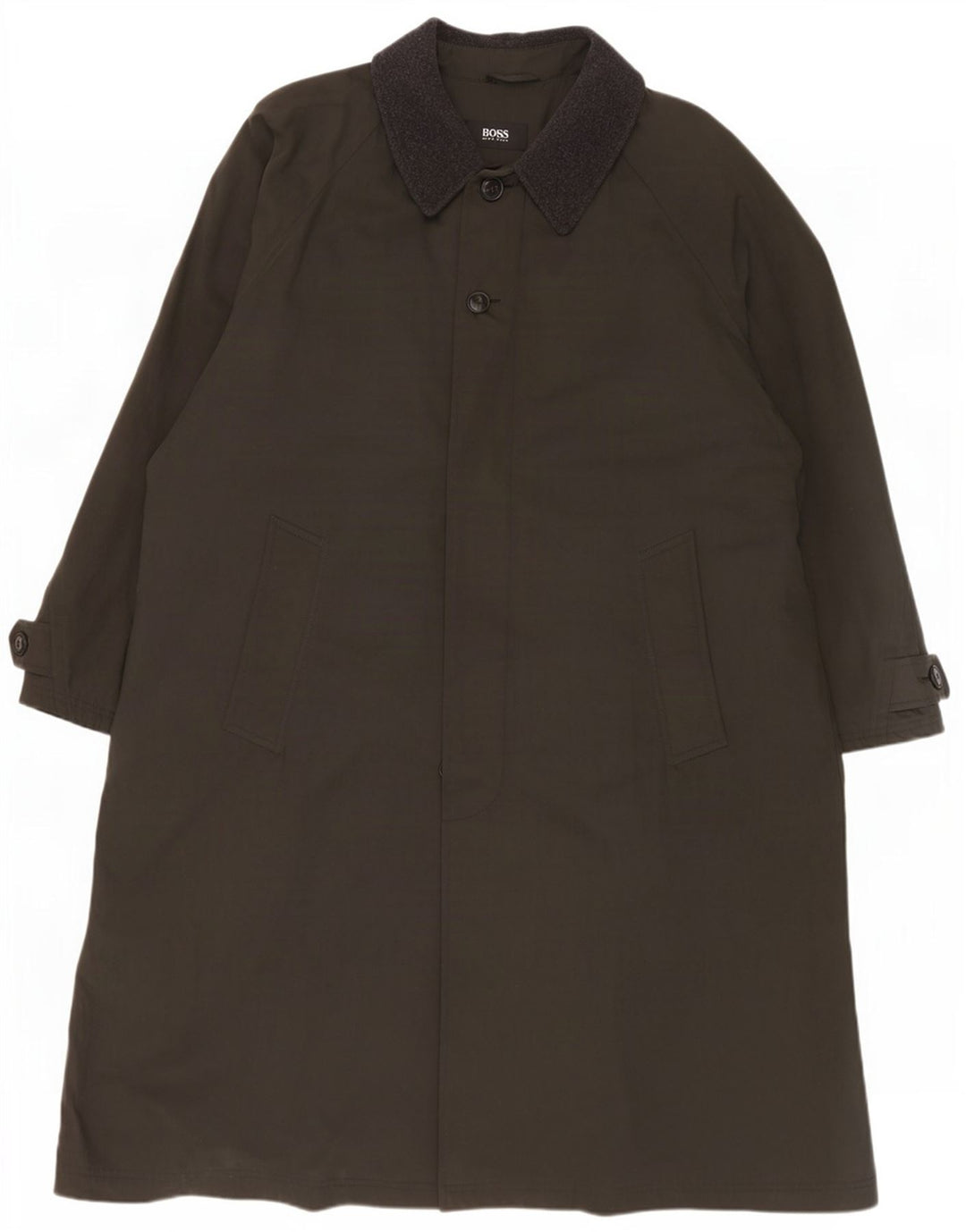 Hugo Boss Pardessus homme EU 54 2XL Kaki Coton