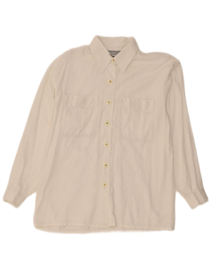 Pancaldi & B Chemise Femme UK 14 Grand Blanc Floral