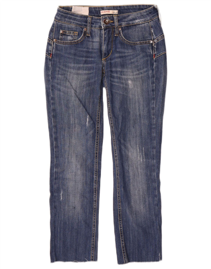 Liu Jo Jean court effet vieilli pour femme W24 L24 Bleu