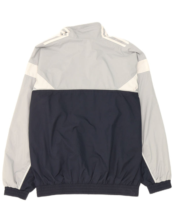 Adidas Mens Tracksuit Top Jacket UK 38/40 Medium Navy Blue Colourblock