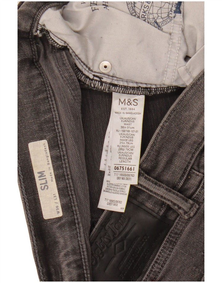 Marks & Spencer Jean Slim Homme W36 L31 Gris Coton