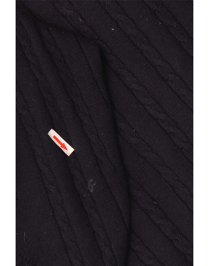 Pringle Pull col roulé pour homme en laine rayée bleu marine