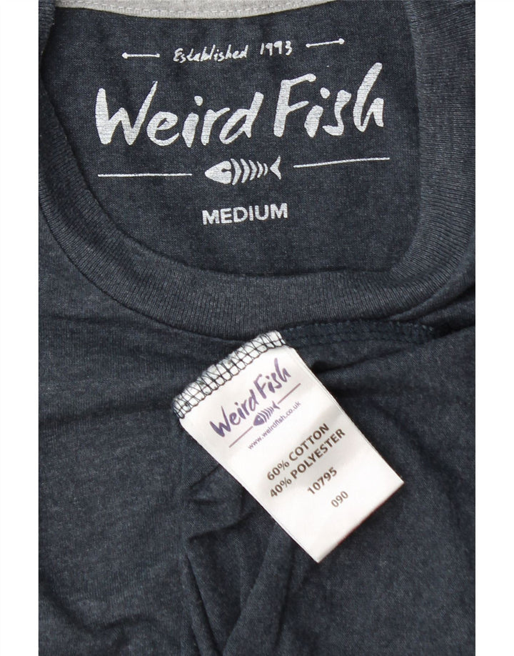 Weird Fish T-Shirt Homme Top Bleu Marine Moyen Coton