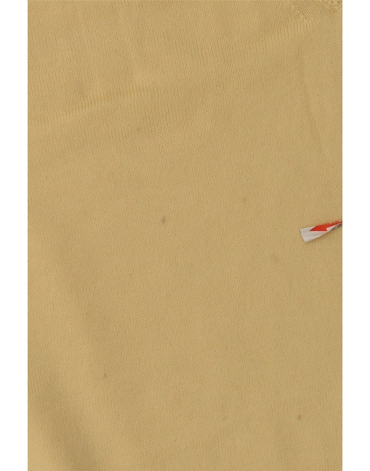 Supermaglia Pull Col V Homme Laine Jaune Moyen