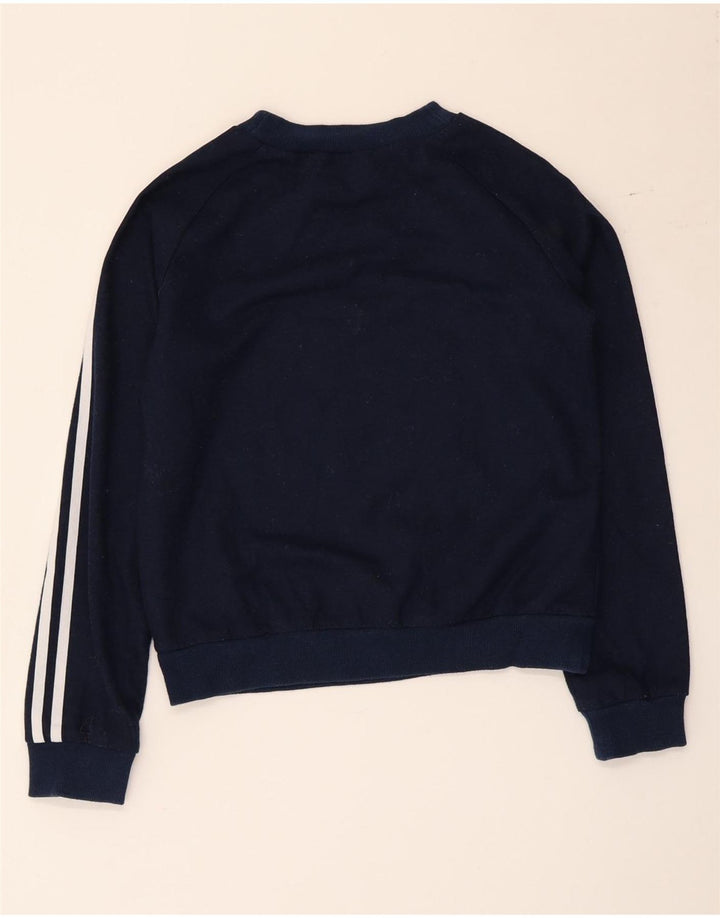 Adidas Pull court pour homme UK 8 Petit Bleu marine Polyester