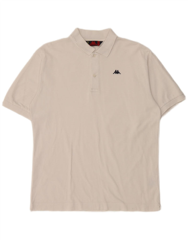 Kappa Polo Homme Blanc Moyen Coton
