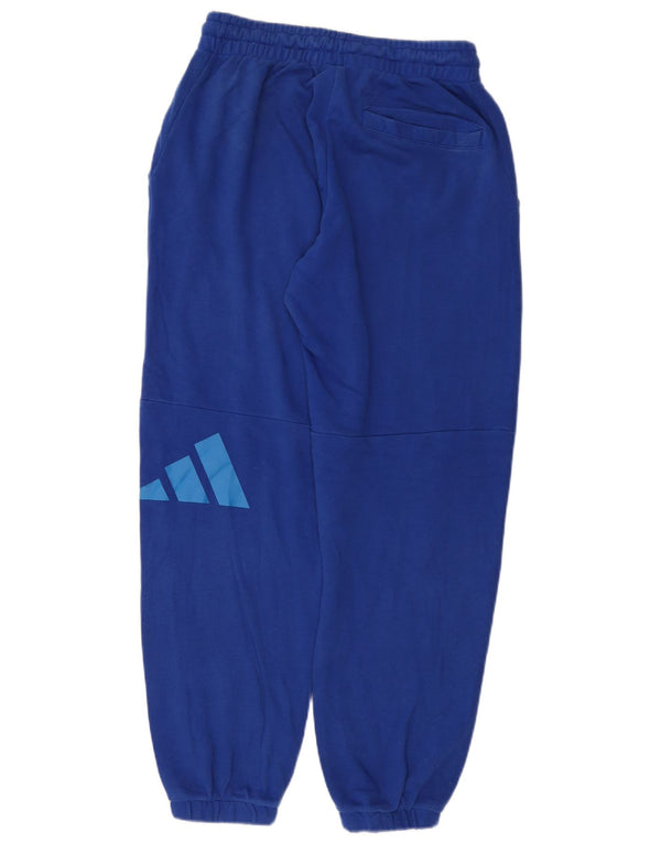 Adidas Pantalon de survêtement graphique pour homme en coton bleu moyen