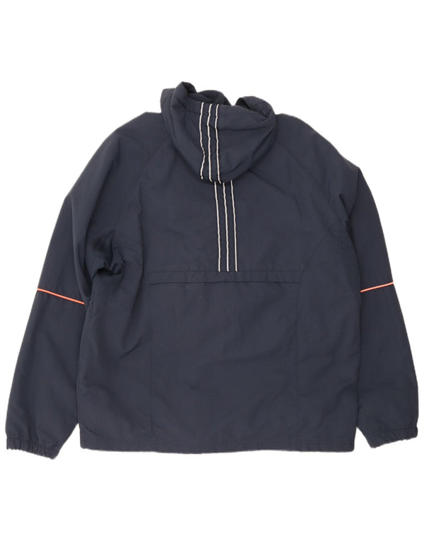 Adidas Veste Anorak à capuche pour homme UK 42/44 Large Bleu marine Polyester