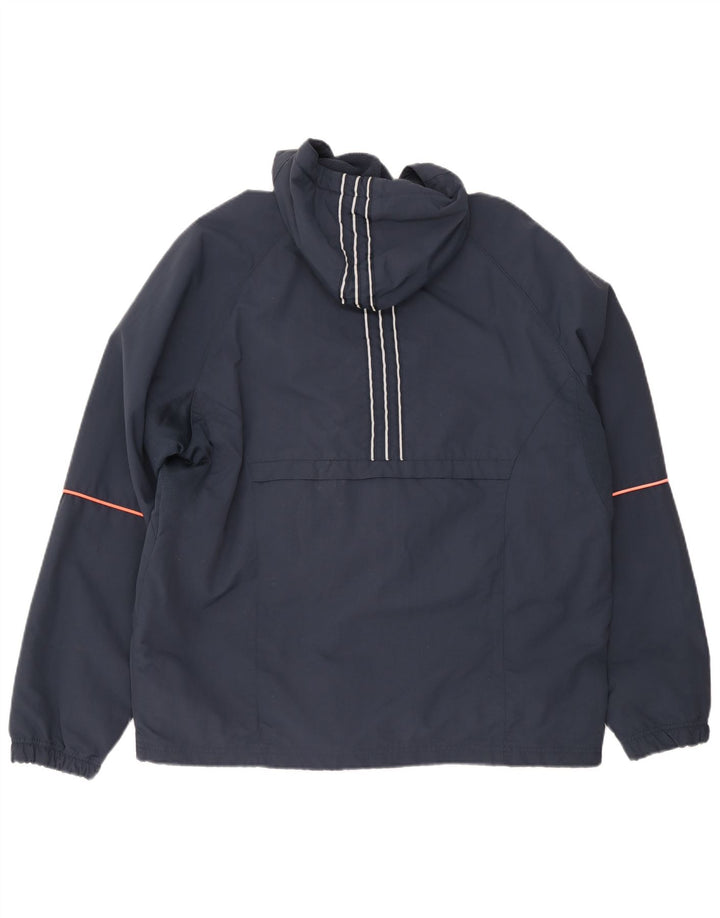 Adidas Veste Anorak à capuche pour homme UK 42/44 Large Bleu marine Polyester