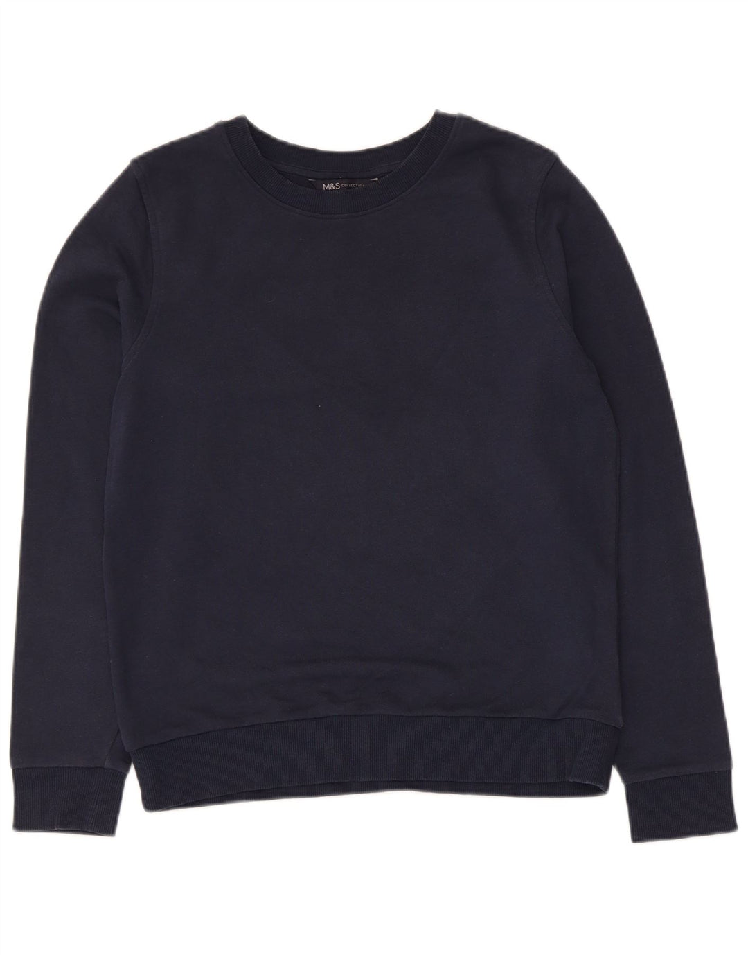Marks & Spencer Sweat-shirt pour femme UK 10 Small Bleu marine Coton