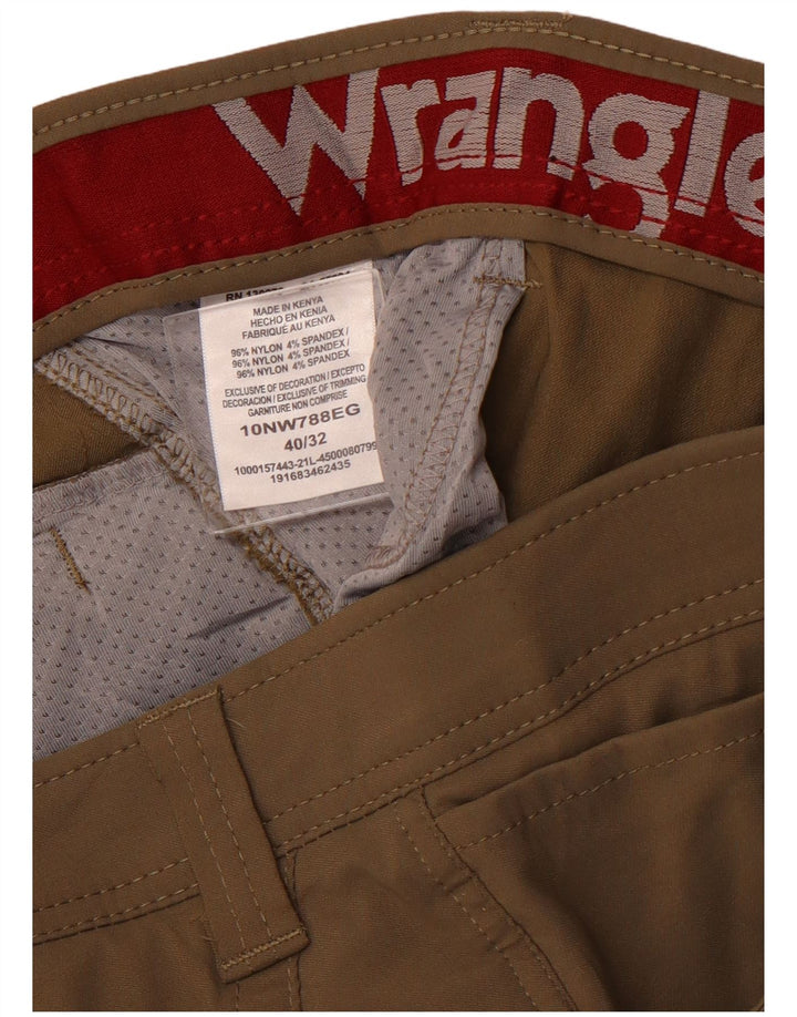 WRANGLER Pantalon Cargo Droit de Randonnée Homme W40 L32 Nylon Kaki