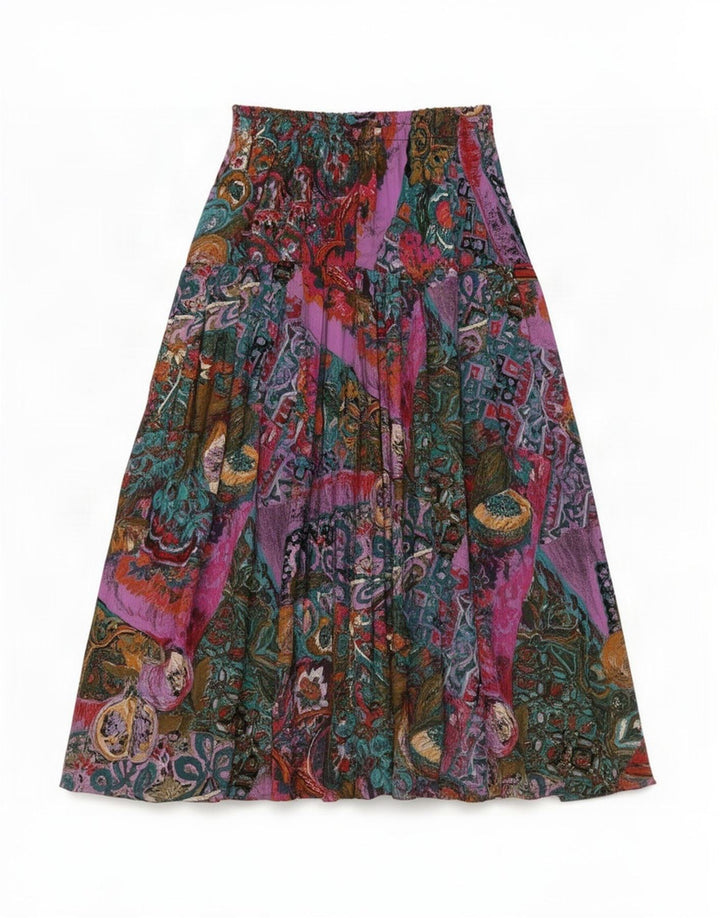 vintage Femmes Motif Abstrait Jupe A-Line Grande W30 Multicolore