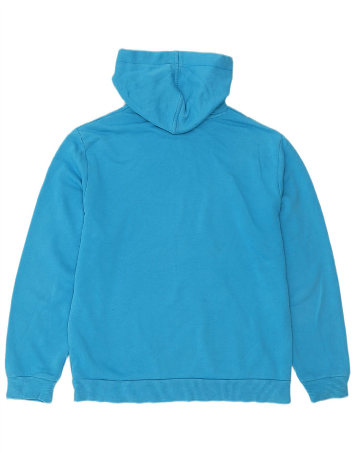 PUMA Pull à capuche pour homme en coton bleu moyen
