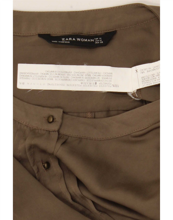 Zara Combishort Femme UK 44 Polyester Kaki Moyen