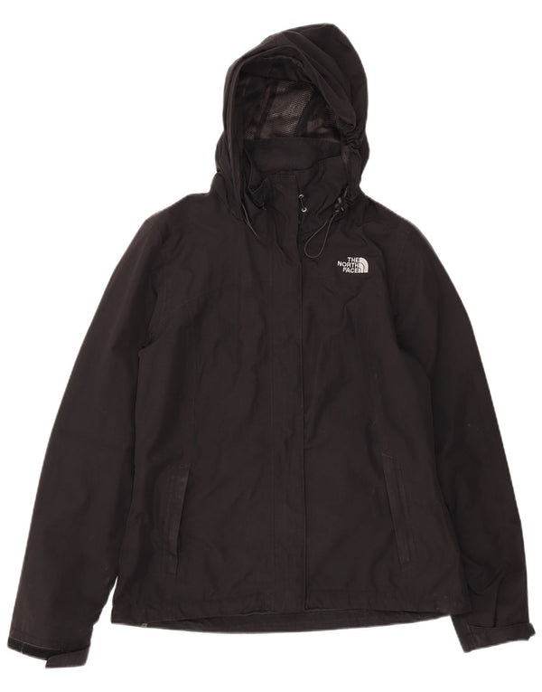 The North Face Veste de pluie à capuche pour femme UK 14 Medium Noir Polyester