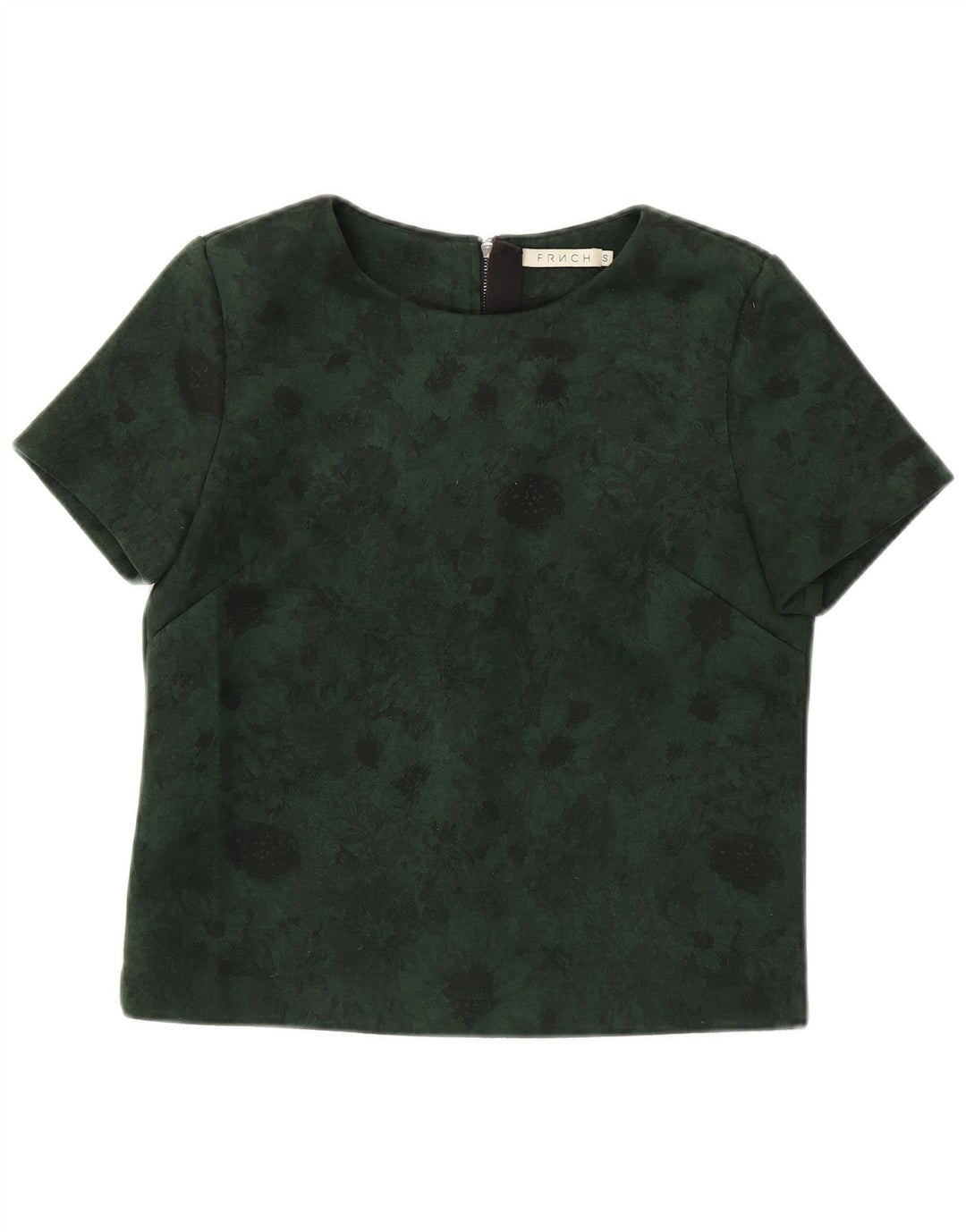 FRNCH Chemisier court pour femme UK 46 Petit vert floral en polyester