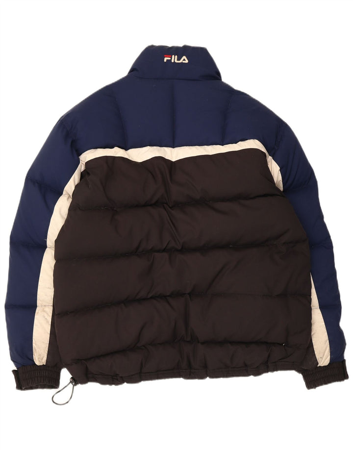 Fila Veste matelassée pour homme UK 36 Small Noir Colorblock Polyester