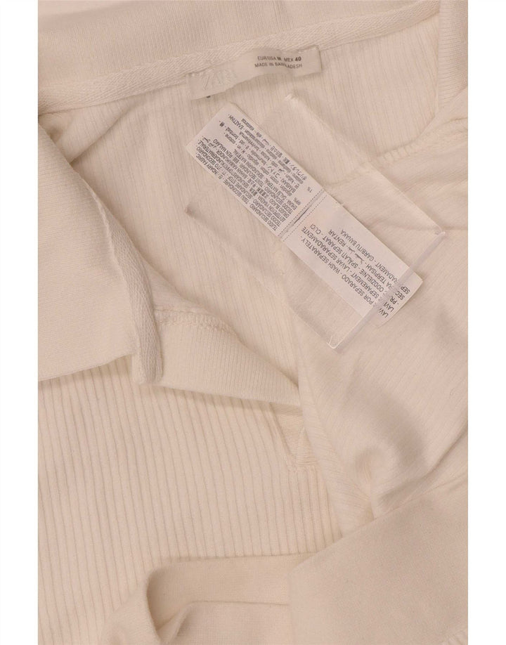 Polo Homme Zara Homme Coton Rayé Blanc Moyen
