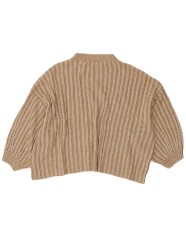 Urban Outfitters Pull court à col rond pour femme Marron moyen UK 14