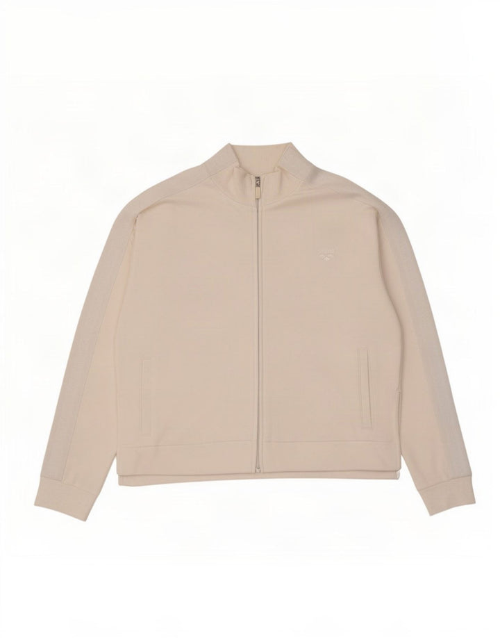 Arena Veste de survêtement surdimensionnée pour femme UK 10 Small Blanc Coton