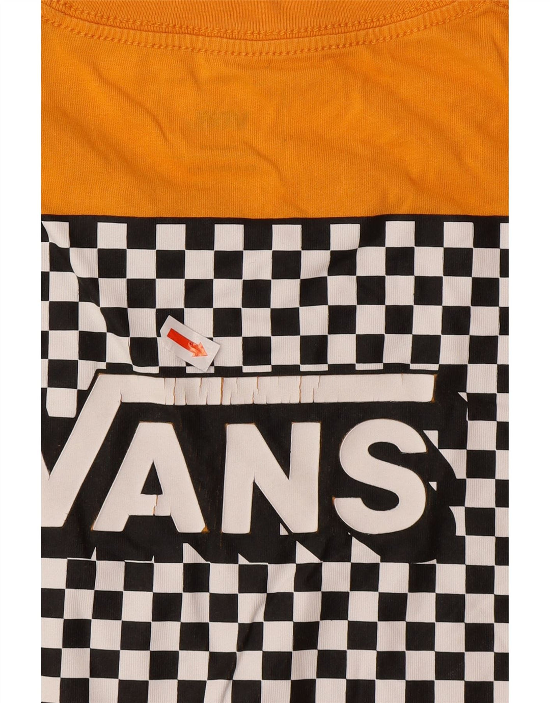 VANS Mens Classic Fit Graphic T-Shirt Top Medium Yellow Cotton