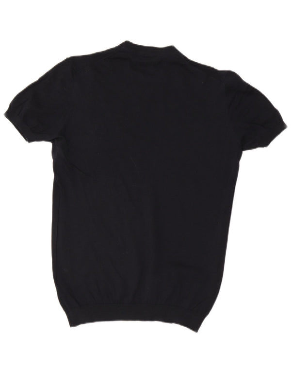 Massimo Dutti T-Shirt Homme Bleu Marine Moyen Coton