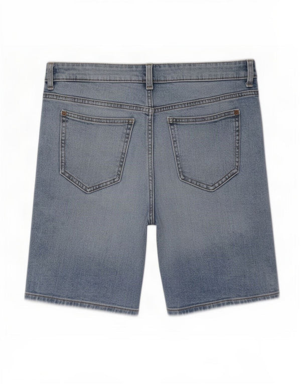 Marks & Spencer Short en jean Boyfriend pour femme UK 10 Small W30 Bleu Coton