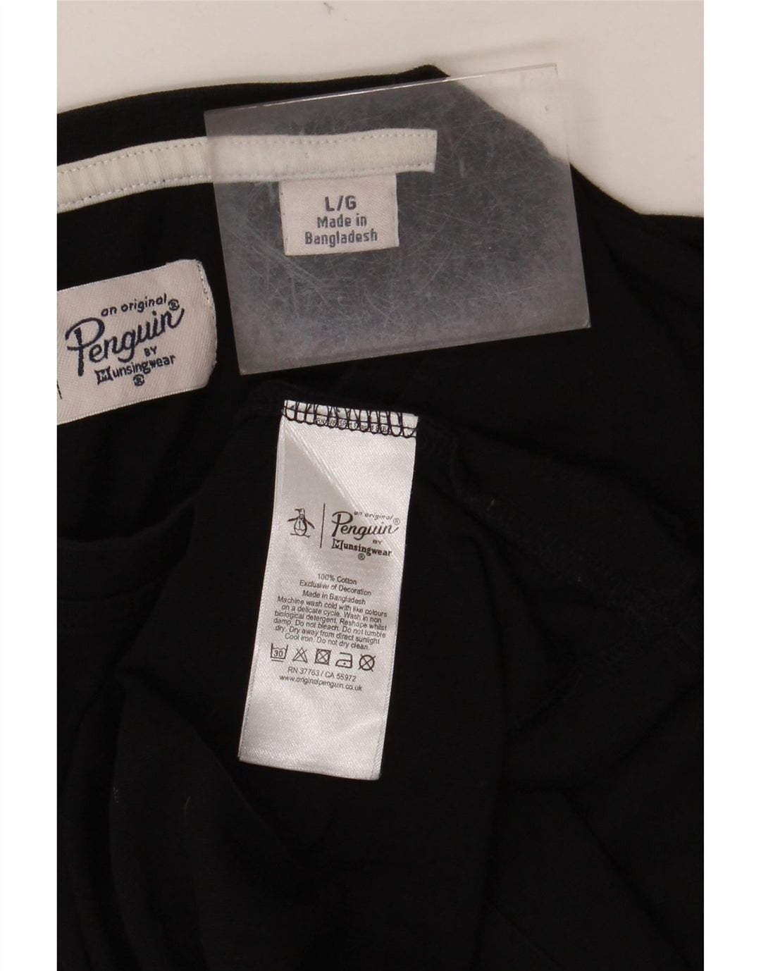 PENGUIN T-Shirt Homme Haut Large Noir Coton