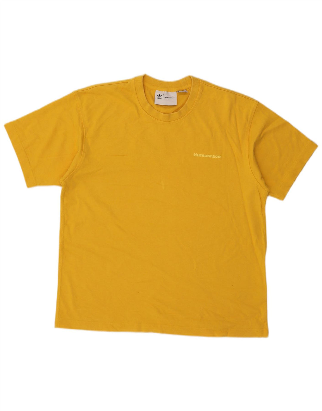 Adidas T-Shirt Humanrace Homme Jaune Moyen Coton