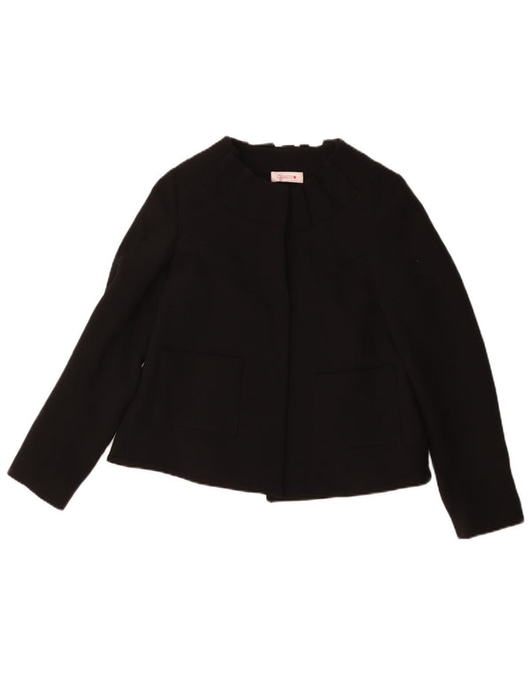 Veste Blazer Femme Vintage IT 40 Petite Laine Noire