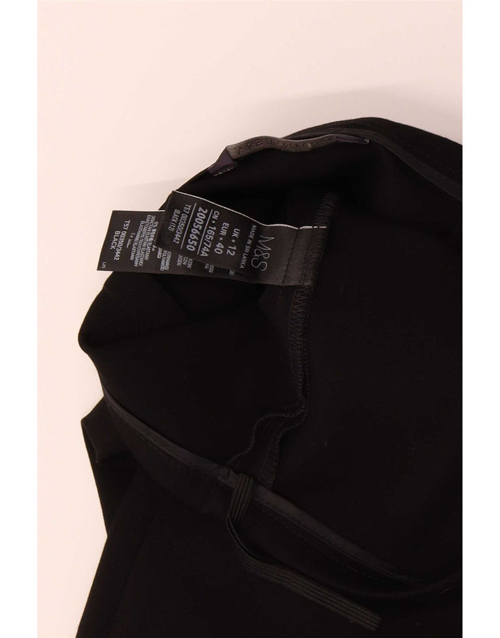 Marks & Spencer Jupe crayon pour femme UK 12 Medium W30 Viscose noire