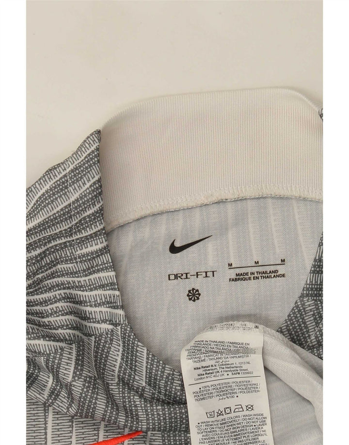 Nike T-Shirt Homme Gris Moyen Rayé Polyester