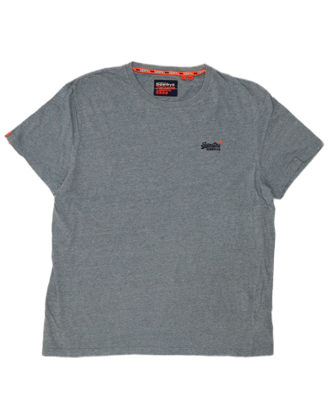 SUPERDRY T-Shirt Homme Top 2XL Bleu Moucheté Coton