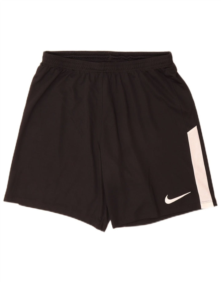 Nike Short de sport Dri Fit pour homme en polyester color block noir moyen