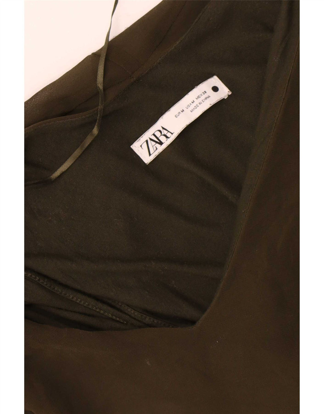 Zara Robe droite surdimensionnée pour femme UK 14 Kaki moyen