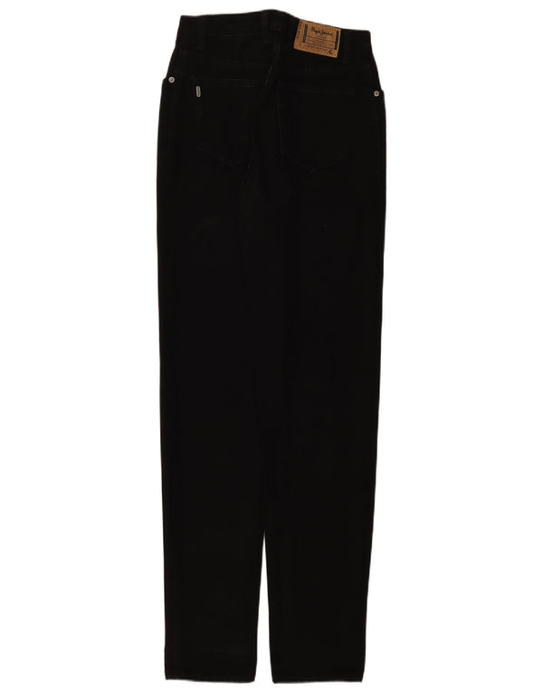 PEPE Jeans Womens High Waist Slim UK 12 Medium W28 L33 Black Cotton