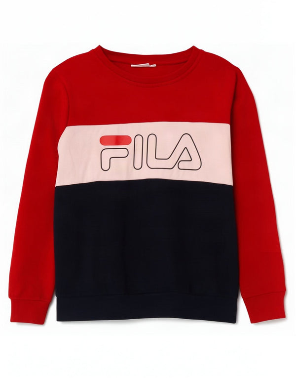 Fila Sweat-shirt pour femme UK 14 Medium Multicolore Colourblock